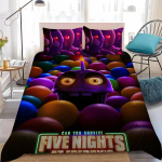 M&auml;ng F-Five N-Nights At F-Freddys Tekikott Komplekt Kodu Stiilis Voodipesu Pehme Pesu Puuvillane Voodi 3 Osaline Komplekt &Uuml;li&otilde;pilaste &Uuml;hiselamu Kingitus EU Single(135x200cm)