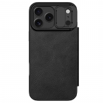 Nillkin iPhone 17 Pro Max / 17 Air jaoks Case Qin Pro Flip Nahast Case Kaamera Liuguriga Objektiivikate Kaitsekate iPhone 17 jaoks iPhone17