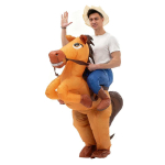 T&auml;iskasvanute multikahobuse t&auml;ispuhutav kost&uuml;&uuml;m - Naljakas Halloweeni peo cosplay riietus Adult 150~190cm orange