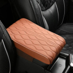 Wave Embroider PU nahast auto k&auml;etugi matt keskkonsool k&auml;etoe kaitse padi auto k&auml;etued hoiukasti kattepadi Leather&Four Seasons oranž
