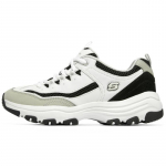 Skechers Arch Fit D'LITES Naiste Madalad Paksude Talladega Tennised Valge Kohv Must 8730066-WLGY 35