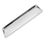 Roostevabast terasest toidualus Rektangulaarne disain Hele poleeritud viimistlus Mitmek&uuml;lgne serveerimis- ja hoiualus k&uuml;lmadele nuudlitele, suupistetele 26.5X20.5X2.5CM white