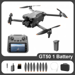 2026 UUS Originaal GT50 PRO RC Droon 8K HD Kahe Kaameraga WiFi GPS 20-minutiline Lennuaeg &Otilde;hufotograafia Neljarootoriline Puldi M&auml;nguasjad 1 battery