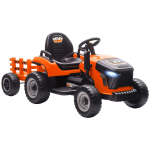 Elektriline laste traktor, s&otilde;idetav traktor puldiga, pehme start, lastele vanuses 3-8 aastat, oranž 139 x 58 x 55 cm oranž