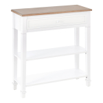 Konsoollauad Sissek&auml;igulaua laud 2 riiuli ja sahtliga esikusse elutuppa 75,6x27,5x80,5 cm Valge 75.6 x 27.5 x 80.5 cm