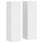 Taimestatiivi komplekt 2 tk Valge 17 x 17 x 60 cm Tehispuit