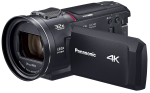 Panasonic 4K Digitaalne Videokaamera 64GB H&uuml;briidpilt 24x Optiline [Renoveeritud], Sisseehitatud M&auml;lu, 5-teljeline Stabilisatsioon, Suum, Must, HC-VX2MS-K must