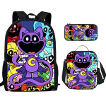 Seljakott Satchel Pinal Kolmeosaline Komplekt 3D Naeratavad Loomad Naeratavad Olendid Koolikott school bag