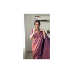 Shiv Textiles Valmis Kanjivaram siidist saree naistele Banarasi siidist sareed naistele koos pluusit&uuml;kiga.(SAREE-KP-R-5 Free roosa