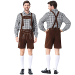 Meeste Baieri Oktoberfest Kost&uuml;&uuml;mikomplekt - Ruuduline S&auml;rk, Traksid ja &Uuml;likonna Jakk Festivaliks L black