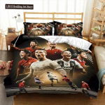 Jalgpallit&auml;ht CR7 Jalgpalli Voodipesu Komplekt Poistele T&uuml;drukutele &Uuml;heinimese Queen Suurus Tekikott Padjap&uuml;&uuml;r Voodi Poistele T&auml;iskasvanute Mood Kodu Tekstiil 135x200cm