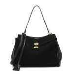 Ehtsa nahast v&otilde;tmehoidjaga crossbody kott &otilde;larihmaga igap&auml;evaseks kasutamiseks, Kelly-stiilis naistekott large black