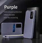 S26FE Luksuslik Smart Window S-View Nahast Rahakott &Uuml;mbris Klappkaardi Kate Samsung Galaxy S26 FE jaoks, Kaitsvad Kiled P&otilde;rutuskindel Kest For Samsung GalaxyS26 FE lilla