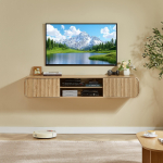 160cm Seinale kinnitatav televiisikapp, avatud riiulid, rippuv hoiukapp kasutamiseks elutoas, magamistoas ja teistes eluruumides, naturaalne 160 x 38 x 30 cm looduslik