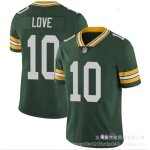 Rohevalge NFL Bay Packersi jalgpallis&auml;rk meestele l&uuml;hikeste varrukatega V-kaelusega puuvillasegust sportlik riietus XXL