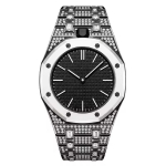 T&auml;iustatud teemantstiilis tsingisulamist metallkorpus ja rihma muutmiskomplekt AP X Swatch Royal Pop'i jaoks K&auml;ekellaks vahetamiseks For Royal Pop&Excluding Watches black