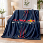 Red Bull Racing Tr&uuml;kitud Flanellitekk Soe Mugavus Vooditekk Siseruumide Kodu Kaunistamiseks 150cmx180cm