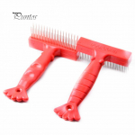 Pins Double Rows Pet Slicker Brush Rake Grooming Comb
