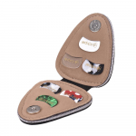 Guitar Picks hoidiku kott PU s&uuml;nteetilisest nahast 6 tk tselluloidkorjadega keelpilliga