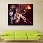 5D teemantmaal Ristpistemustriga Teemanttikandid T&uuml;drukud ja leopardid Mosaiikvaik 20*30 cm