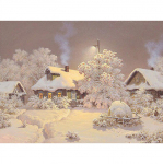 T&auml;ielik teemantmaal  Lumine hooaeg  Tikand Ristpistes Rhinestone'i mosaiikmaal 20X30CM