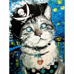 T&auml;is&uuml;mmargune puur Teemanttikandid Vaikne Piraatkass DIY Teemantmaal Ristpistes Rhinestone 20X30CM