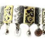 Les Tr&eacute;sors De Lily [E6647] - Bracelet Cr&eacute;ateur 'Ode Papillons' beige argent&eacute; valge