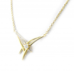 Les Tr&eacute;sors De Lily [I2636] - Collier Plaqu&eacute; Or 'Scarlett' blanc dor&eacute; - 30x25 mm kuld