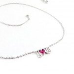 Altesse [L0156] - Collier argent 'I Love U' rose argent&eacute; Heleroosa