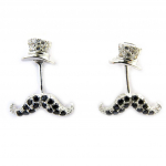 Les Tr&eacute;sors De Lily [M1693] &ndash; h&otilde;bedased  Moustache  k&otilde;rvar&otilde;ngad, mustvalged must