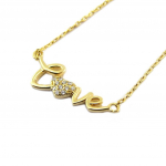 Les Tr&eacute;sors De Lily [P2326] &ndash; kullatud kaelakee  Love  valgest kullast valge