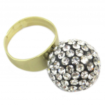 Dolce Vita [P6339] &ndash; disainis&otilde;rmus 'Illuminations' valgest mustast kullast &ndash; 17 mm valge