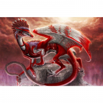 5d isetehtud teemantmaal Red Dragon t&auml;isringi tikandid 20X30CM