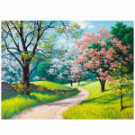 DIY 5D teemantmaali maastik Neli aastaaega k&auml;sitsi valmistatud ristpistes kodukaunistus 20X30CM