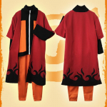 Scione Anime Cartoon Cosplay kost&uuml;&uuml;m Uzumaki Cartoon Outfit T&auml;iskasvanud meeste Jaapani koomiksite mantliga p&uuml;ksid S