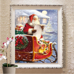 T&auml;isruudukujuline teemantmaal K&auml;sitsi valmistatud kinkemosaiik, loomatikandid seinakleebis Kodukaunistus Full Round 20X30CM