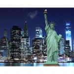 5D isetehtud teemantmaal Linna &ouml;&ouml;vaade Teemanttikandid Ristpistes Kodukaunistus K&auml;sitsi valmistatud kingitused Round 20x30cm