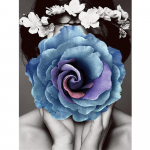 T&auml;isruudu/&uuml;mmargused teemantmaalid, portree, naise kivid, 5D DIY teemanttikandid, liblika mosaiikkaunistus Full Round 20X30CM punane