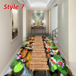 Homedo 11Styles 3D elutoa vaibad siseruumides sissep&auml;&auml;su uksematt Voodiala Vaip Lilled Rohutaimed K&ouml;&ouml;k Koridori Vaibad Vaip 80x100cm