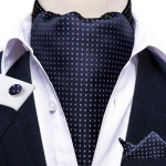 Meeste Ascot Lips Sinine Punane Cravat &auml;rile Paisley Silk Tie Hanr&auml;tik Mansetin&ouml;&ouml;bid Lipsukomplekt DibanGu AS-2019