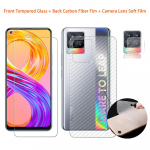 3in1 karastatud klaasist esiekraani kaitsekile ja tagumine kiudkile ja kaamera objektiivi kile xiaomi samsung huawei iphone oppo vivo oneplus jaoks Redmi Note 9 puhas