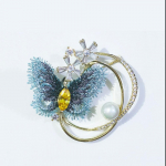 Blucome &otilde;rn tikandid pross vasest liblika kujuga naistele &uuml;likond salli m&uuml;tsi n&ouml;&ouml;pn&otilde;elad sinine