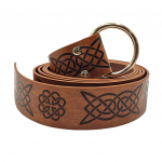 Keskaegne reljeefne Viking Vegvisir PU-nahast O-r&otilde;ngasrihm Retro-renessansiaegne ratsupandlad, nahast v&ouml;&ouml;rihm meestele helesinine v&auml;rv