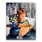 5D DIY Teemantmaal Paksu T&uuml;drukute Naiste Multifilm Armas Kodukaunistus T&auml;is&uuml;mmargune teemanttikandid Ristpistes Teemantmosaiik Full Round 20x30CM