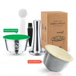 [i Cafilas][YD06]+[HLB24] Korduvkasutatav kohvikapslifilter, korduvt&auml;idetav piimavaht, automaatsed kreemikambrid DOLCE GUSTO Genio, Hibrew, MINI ME, GENIO jaoks. 1 Coffee+1 Milk+1 Tamper h&otilde;be