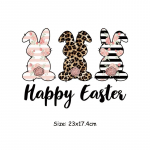Iron On Patche Happy Easter Bunny Uus pestav T-s&auml;rk Teksad Kleebised Plaastrid Soojust &uuml;lekandvad plaastrid r&otilde;ivastele &uuml;le pulbri 23x17.4cm