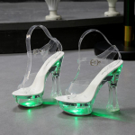 10365 seeria 15 cm konts 6,5 cm platvorm LED helendav &ouml;&ouml;klubi show kingad Catwalk tantsujalatsid Crystal LFD 42