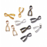 10 tk/partii ripatsiklambri klamber Kinnitage pandla ripatsi &uuml;hendus vasest amuletiga tagatishelmed ehted leiud DIY ehete valmistamine ehete tarvikud 6x16mm mitmev&auml;rviline