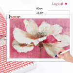 HUACANi teemantmaali uustulnukate 2022. aasta Lotus Embroidery Diamond komplekti lilledega ristpistes seinakaunistus Full Square 20*30 cm