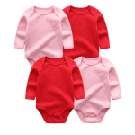 4 t&uuml;kki vasts&uuml;ndinud beebit&uuml;drukute pikkade varrukatega puuvillane bodi, talvine s&uuml;gis, &uuml;hev&auml;rvilised poiste kombinesooni riided 3Months